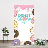 Lofaris Colorful Donut Dots Grow Up Birthday Rectangle Backdrop